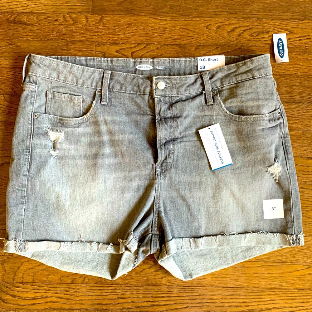 Denim 3” high rise shorts
